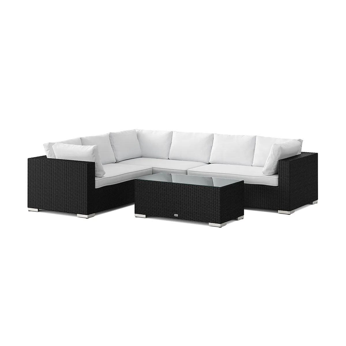 Loungegrupp Comfort Garden Bahamas L-formad utesoffa höger, 6-sits med bord