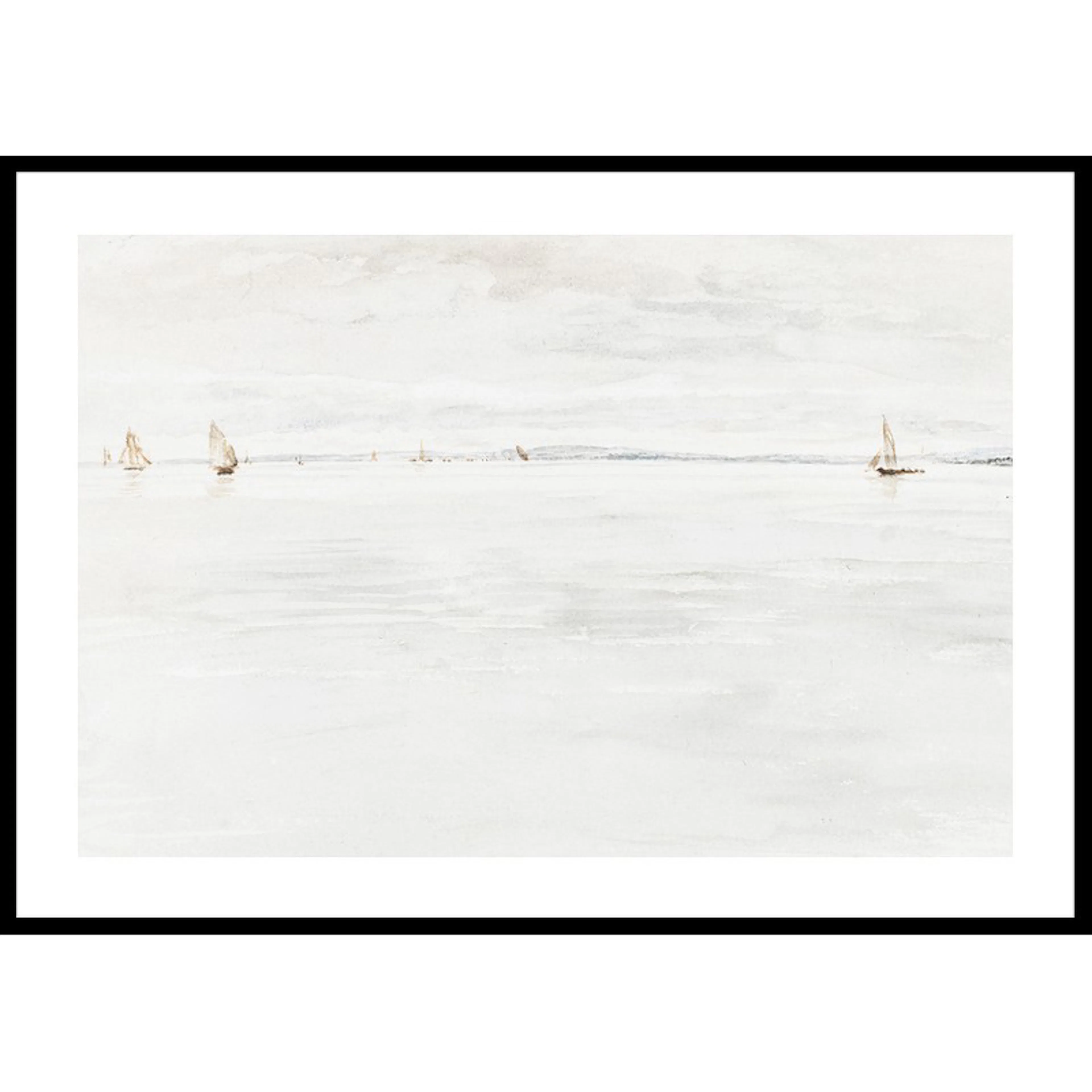 Poster Gallerix Sailboats On Southampton River By John Linnell
