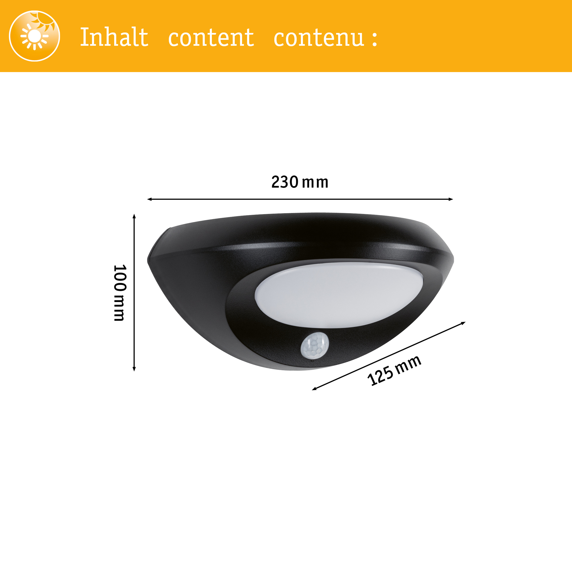 Fasadbelysning Solcell Paulmann Sorova LED med Skymningsstyrd rörelsedetektor IP44