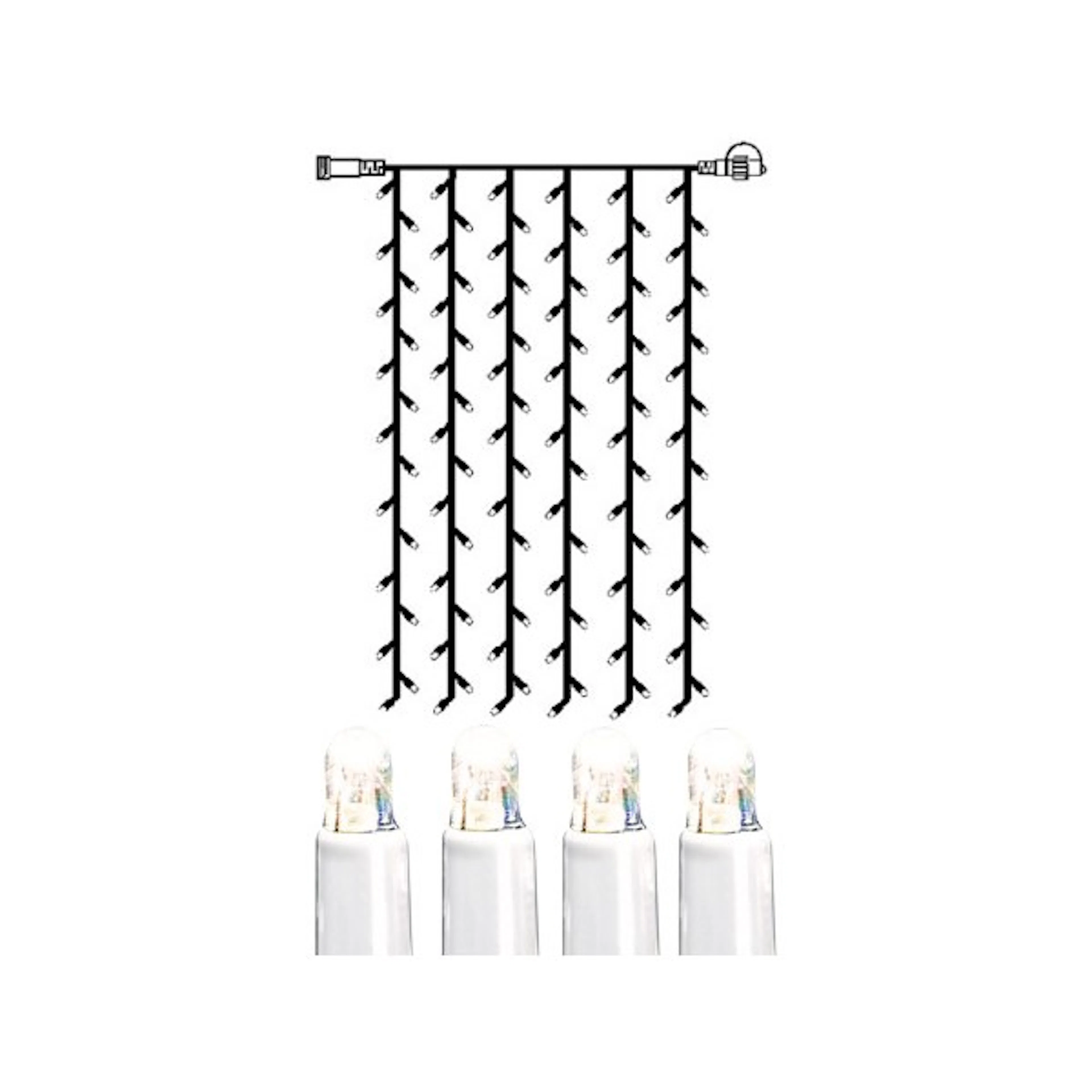 LjusgardinExtraSystem LED Kallvit, 2 m
