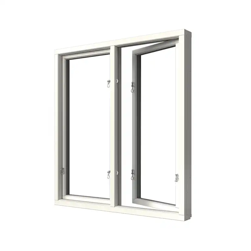 Sidohängt Fönster Elitfönster Elit Retro 3-Glas Aluminium 2-Luft
