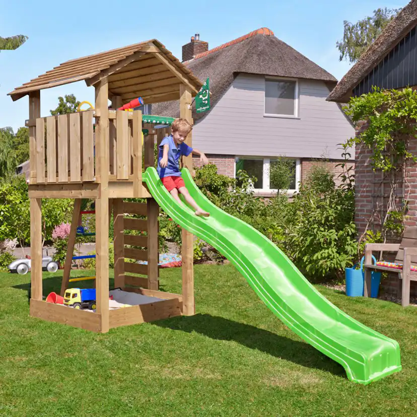 Lektorn Jungle Gym Cottage 2.1 Grön Rutschkana