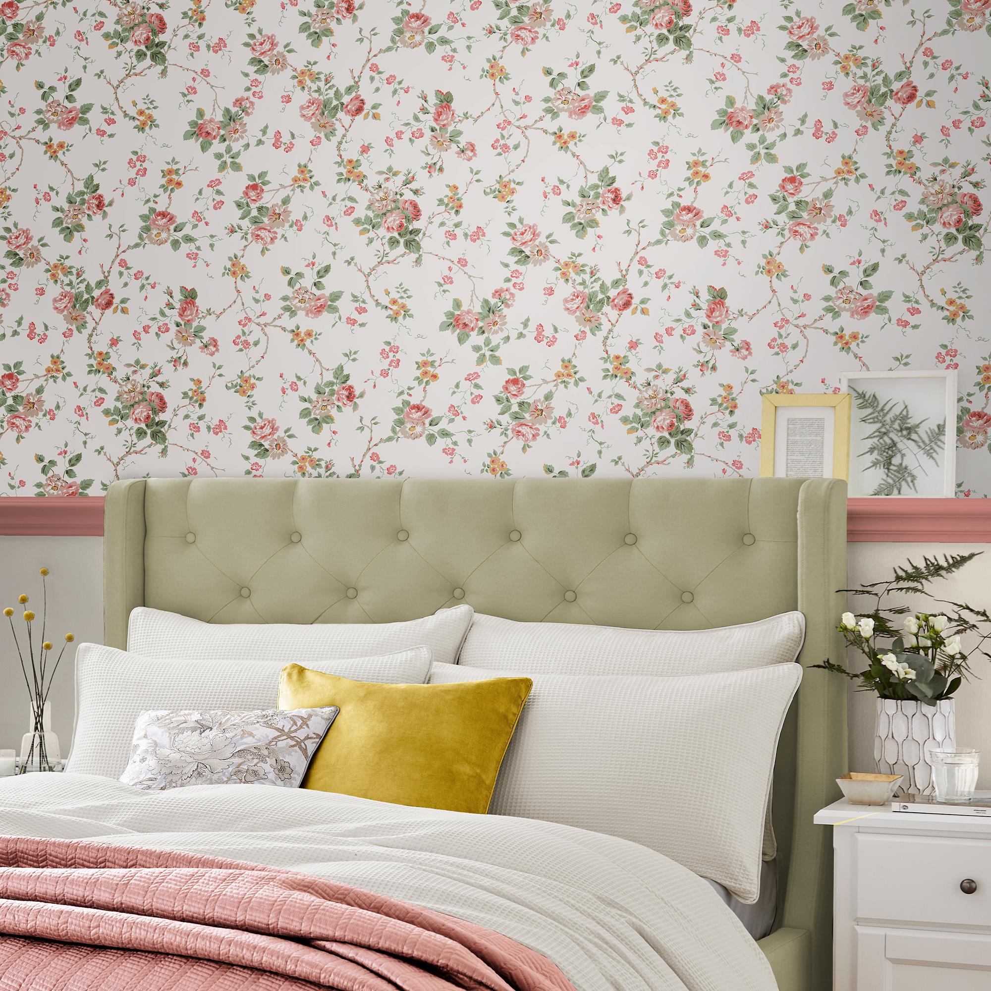 Tapet Laura Ashley Mountney Garden Antique Rosa 121083