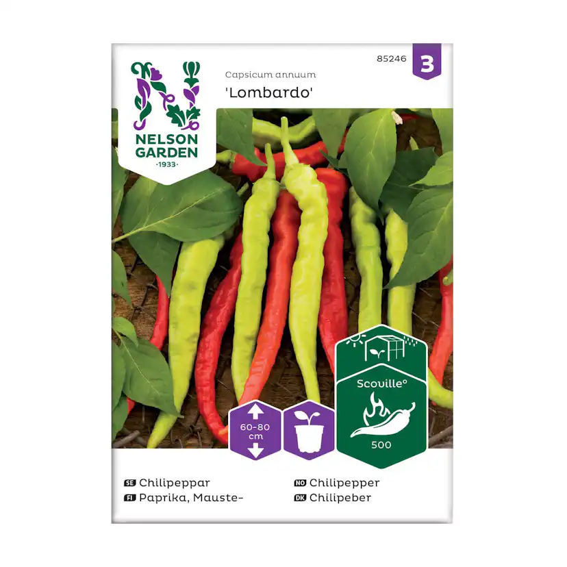 Frö Chilipeppar Nelson Garden Lombardo