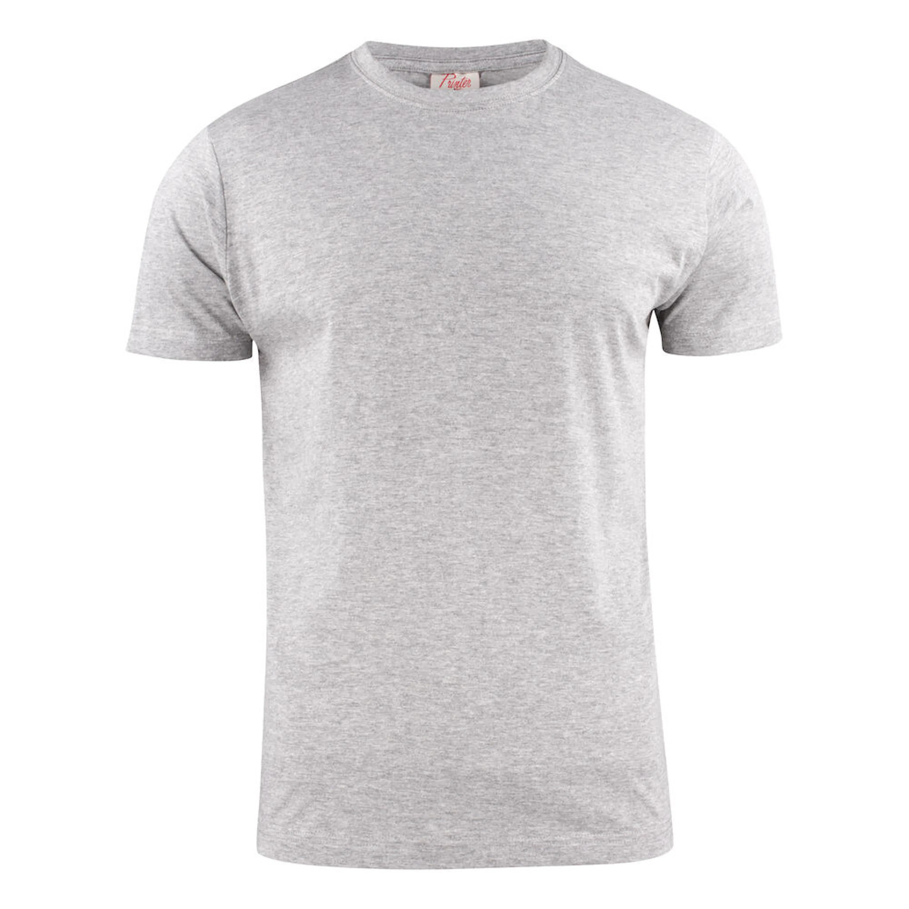 Printer heavy t-shirt RSX Grey melange L Storlek: L, Färg: Gråmelerad