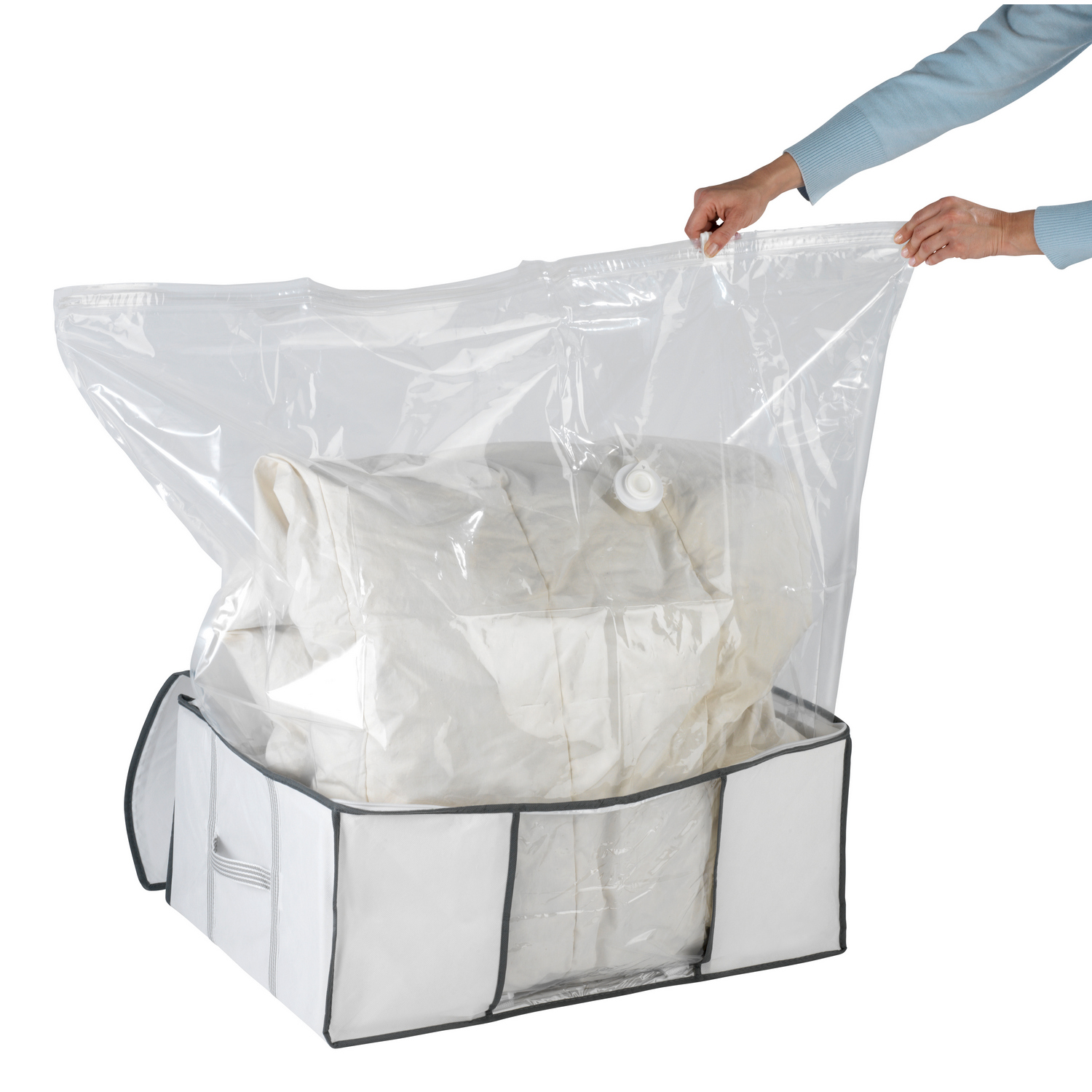 Vakuumpåse WENKO Vakuum Platsbesparande Klädförvaring Soft Box L 110x100x44 cm