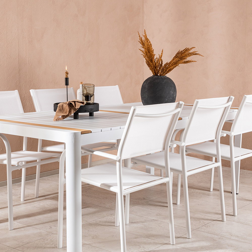 Matgrupp Venture Home Togo med 6 Santorini stolar