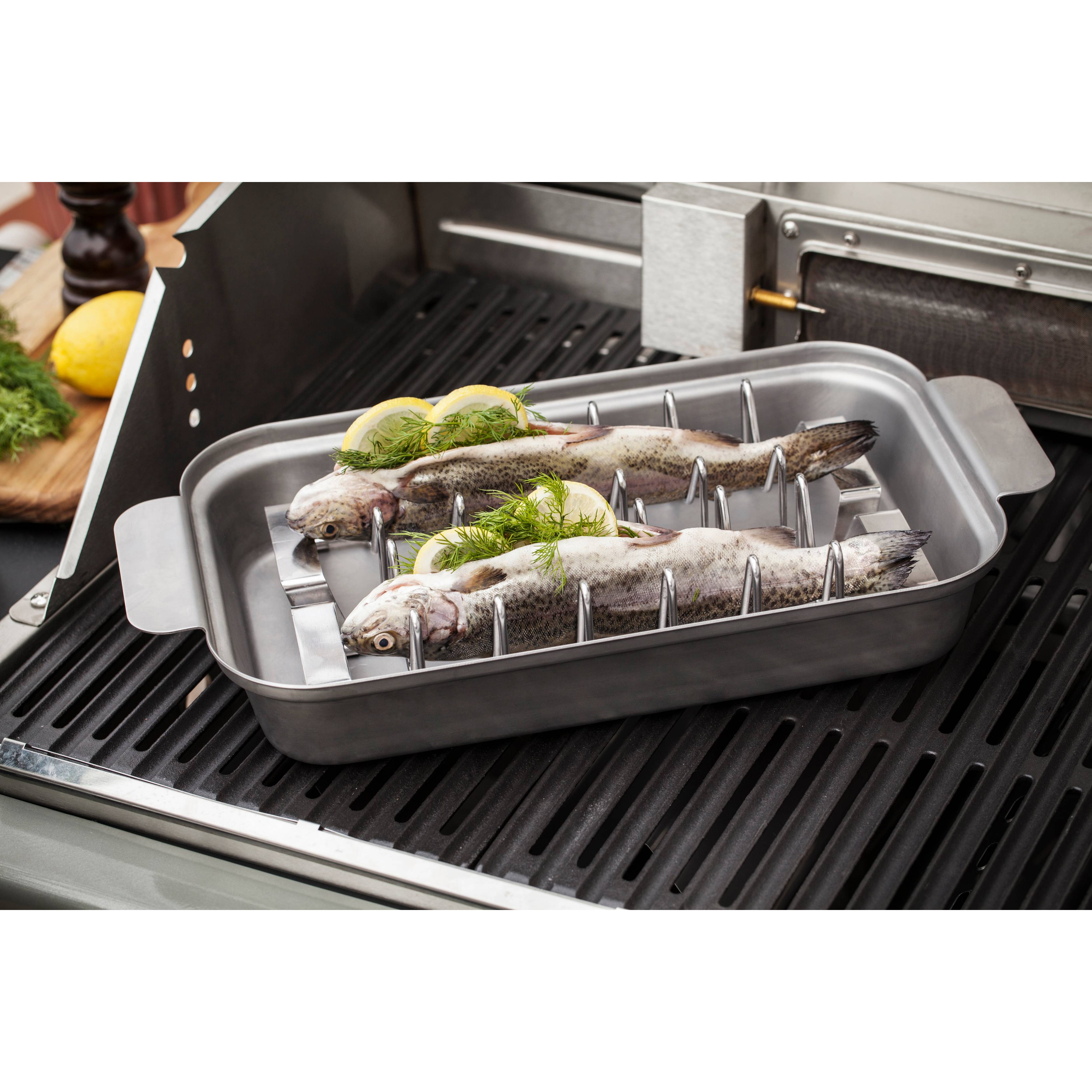 Grillform Fornetto Rostfri Large Med Skärbräda i Bambu
