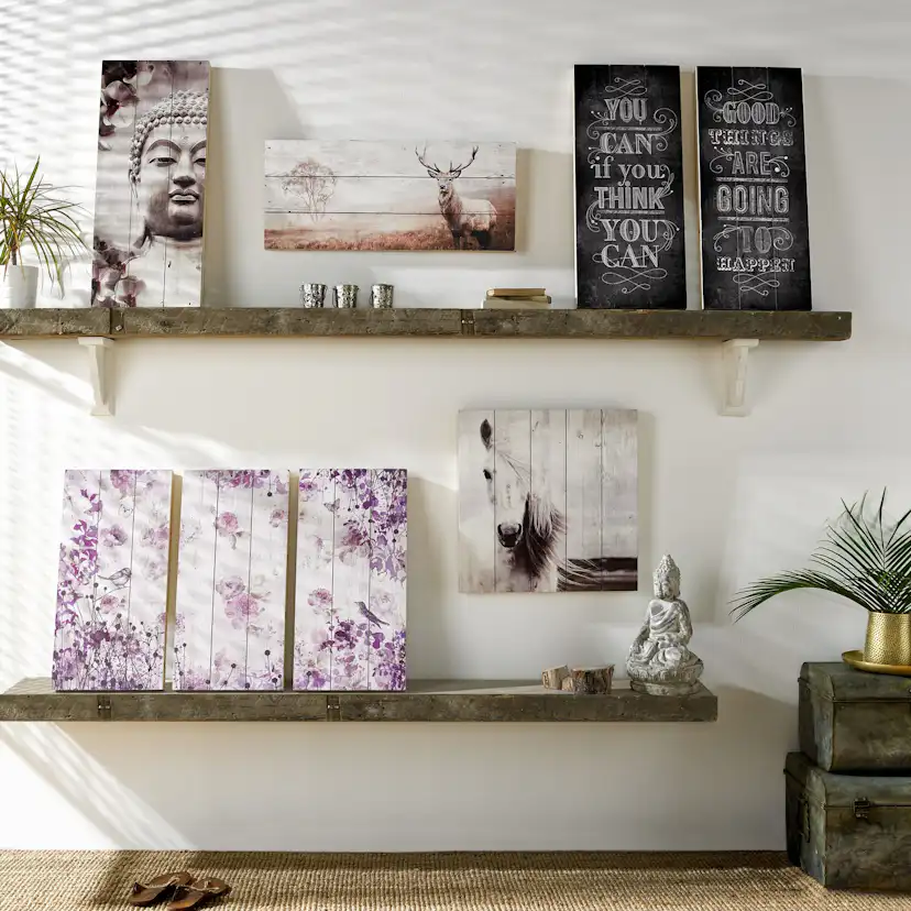 Poster Art for the Home Stag Bild på Trä