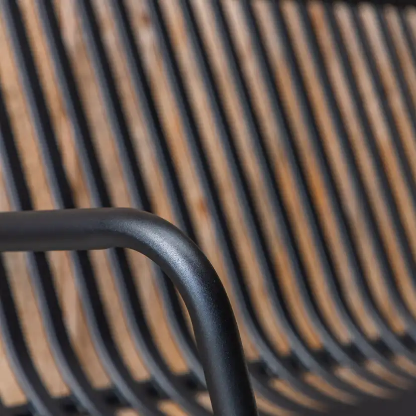 Peking Bench/sofa Aluminium - Black / Svart