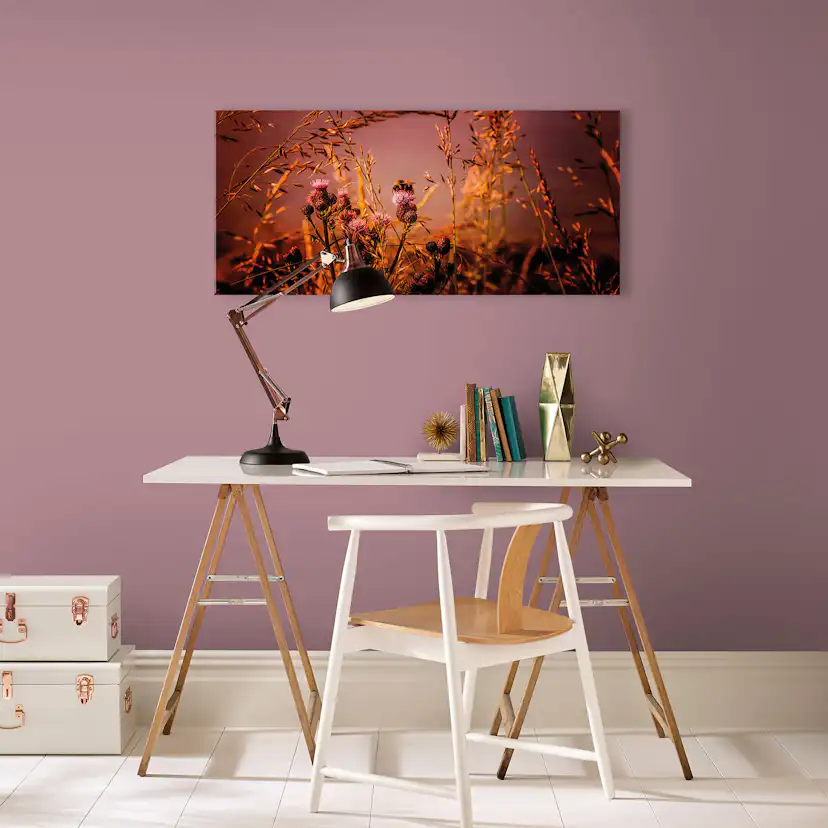 Tavla Art for the Home Flowers and a Bee 40x100