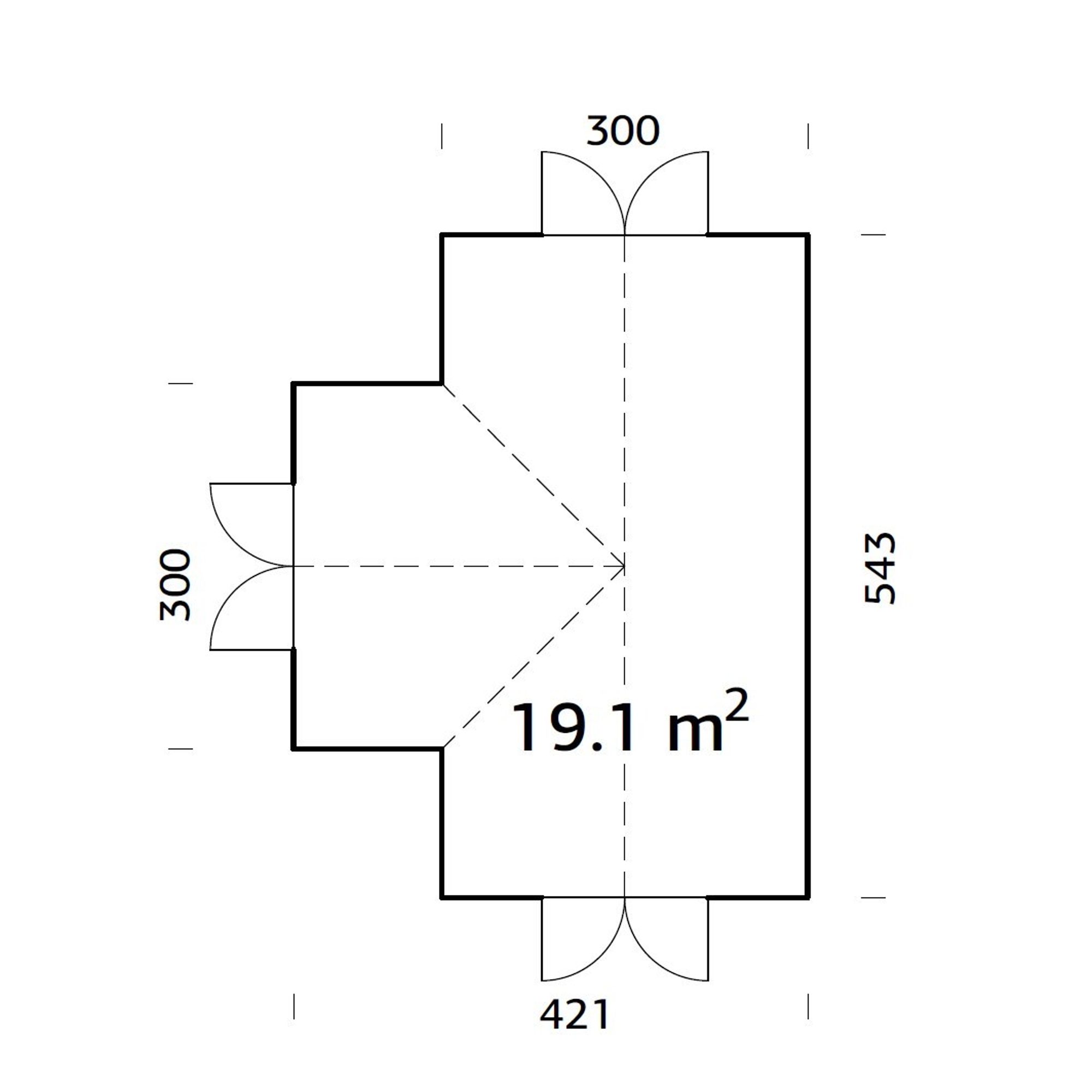 Växthus Palmako Emilia 19,9 m2
