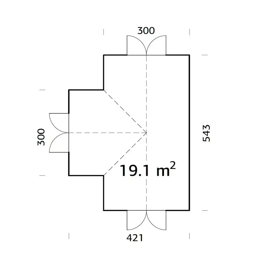 Växthus Palmako Emilia 19,9 m2