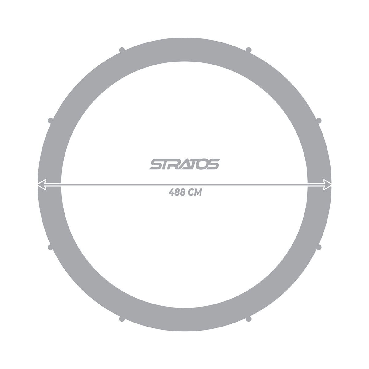 STRATOS TRAMPOLIINI 488CM / 16FT L: 488 cm