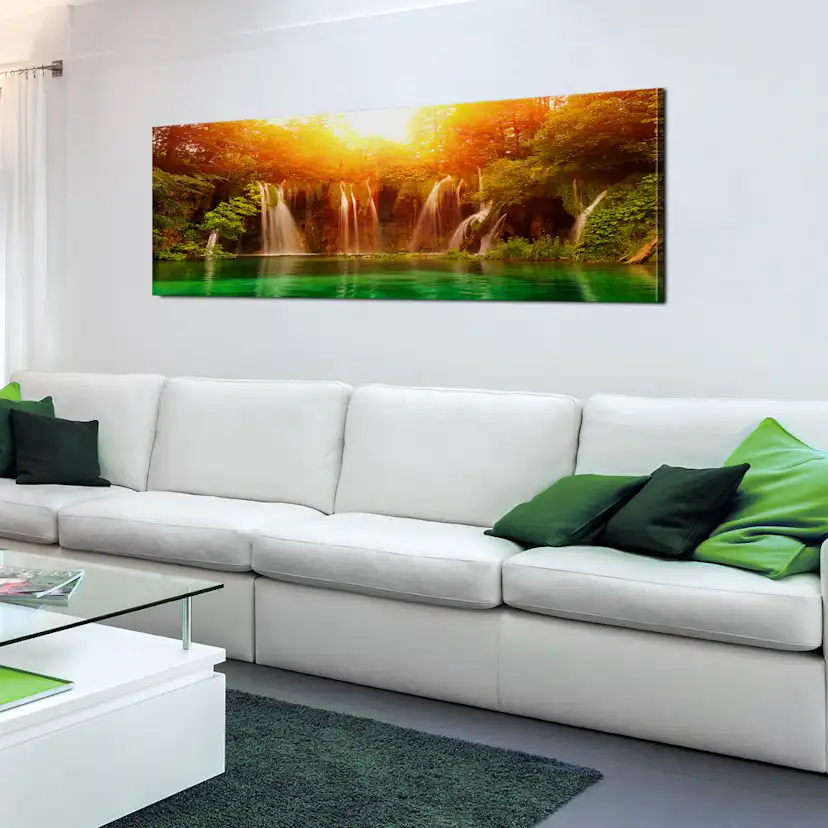 Tavla - Nature Magnificent Waterfall 120x40 120x40 cm