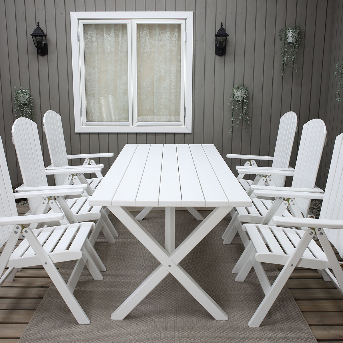 Matgrupp Baltic Garden Scottsdale 190 Med 6 Kungshamn Stolar