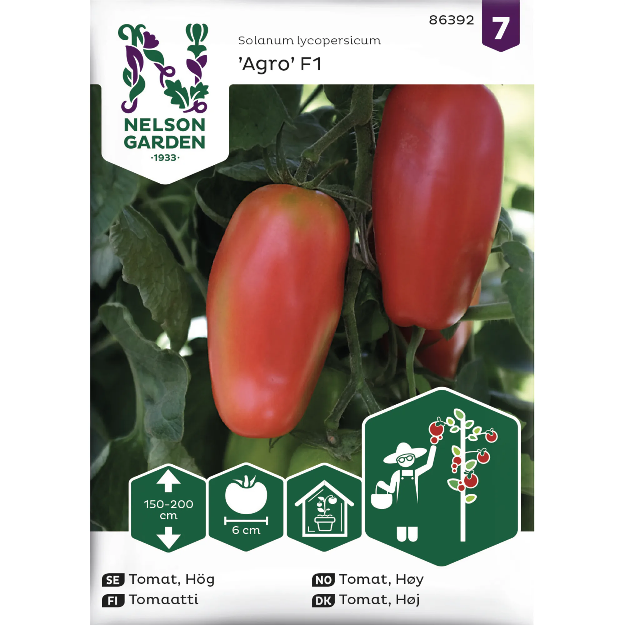 Frö Nelson Garden Tomat Hög Agro F1