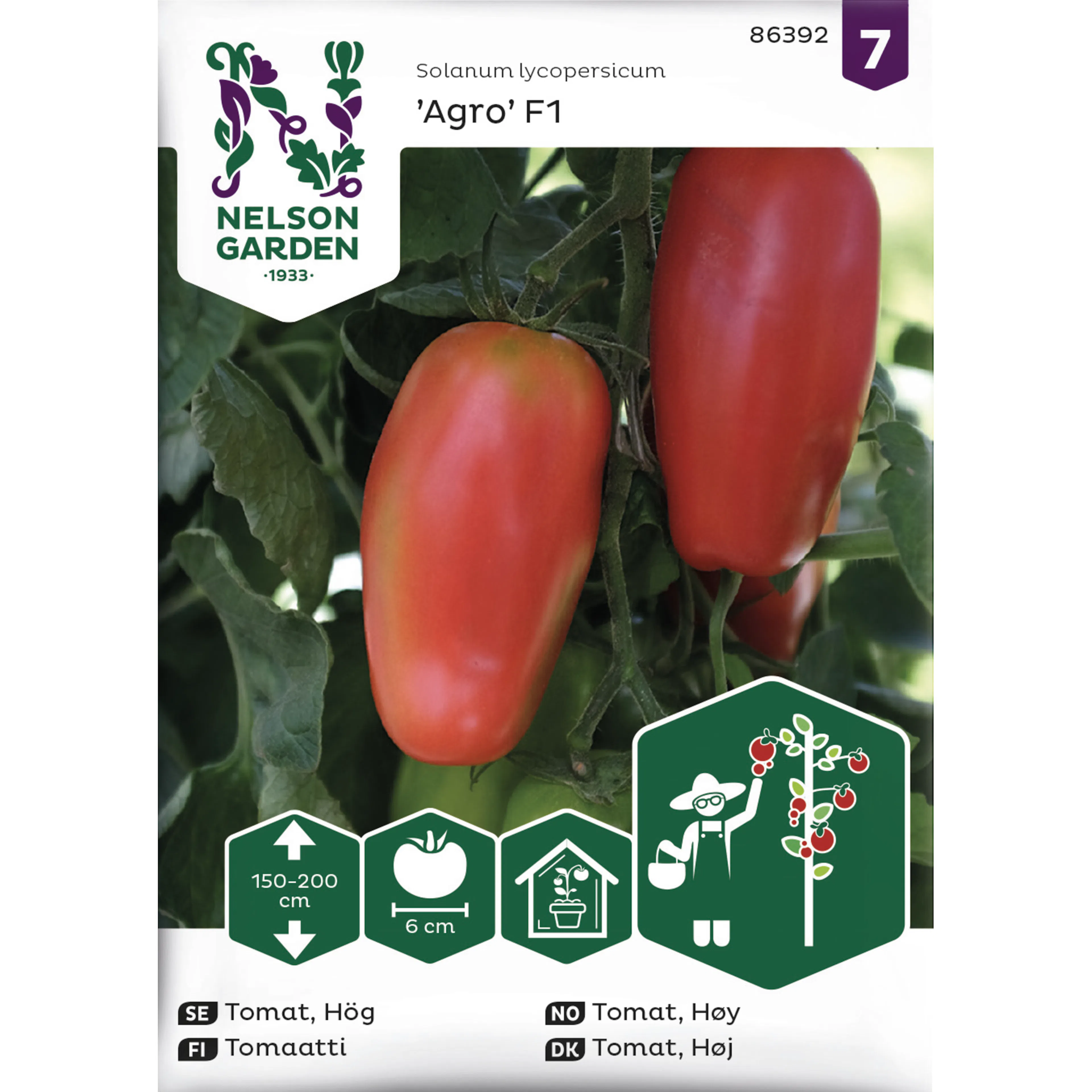 Frö Nelson Garden Tomat Hög Agro F1