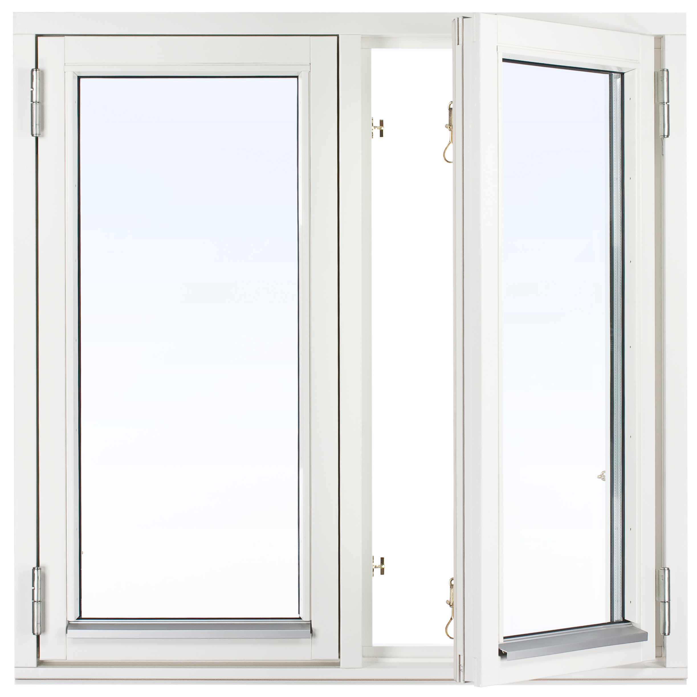 Sidohängt Fönster Svenska Fönster 2-Luft Trä 2-Glas Rund Profil