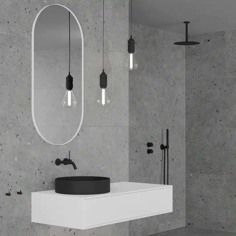 Takduschset Scandtap Steel Harmonized 2Z för Inbyggnad