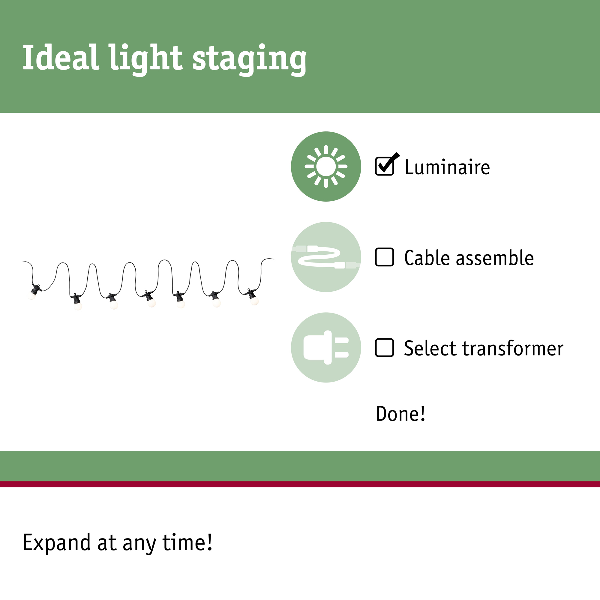 Ljusslinga LED Paulmann Fairy Lights Plug & Shine IP44 24V 6,5m