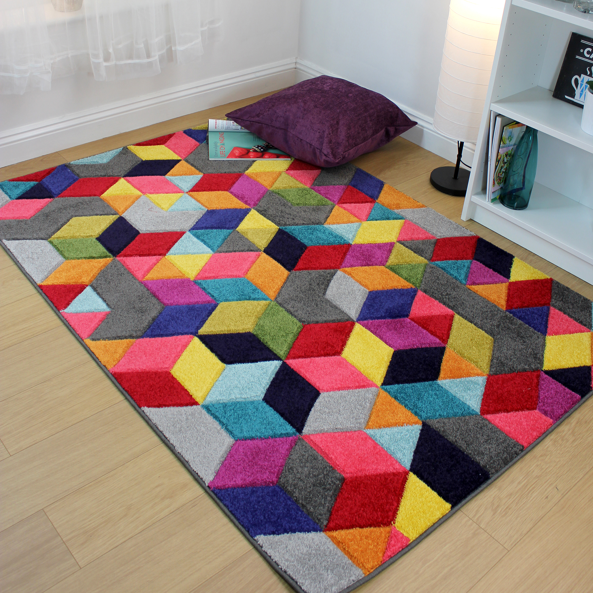 Friezematta Flair Rugs Dynamic Flerfärgad 80x150