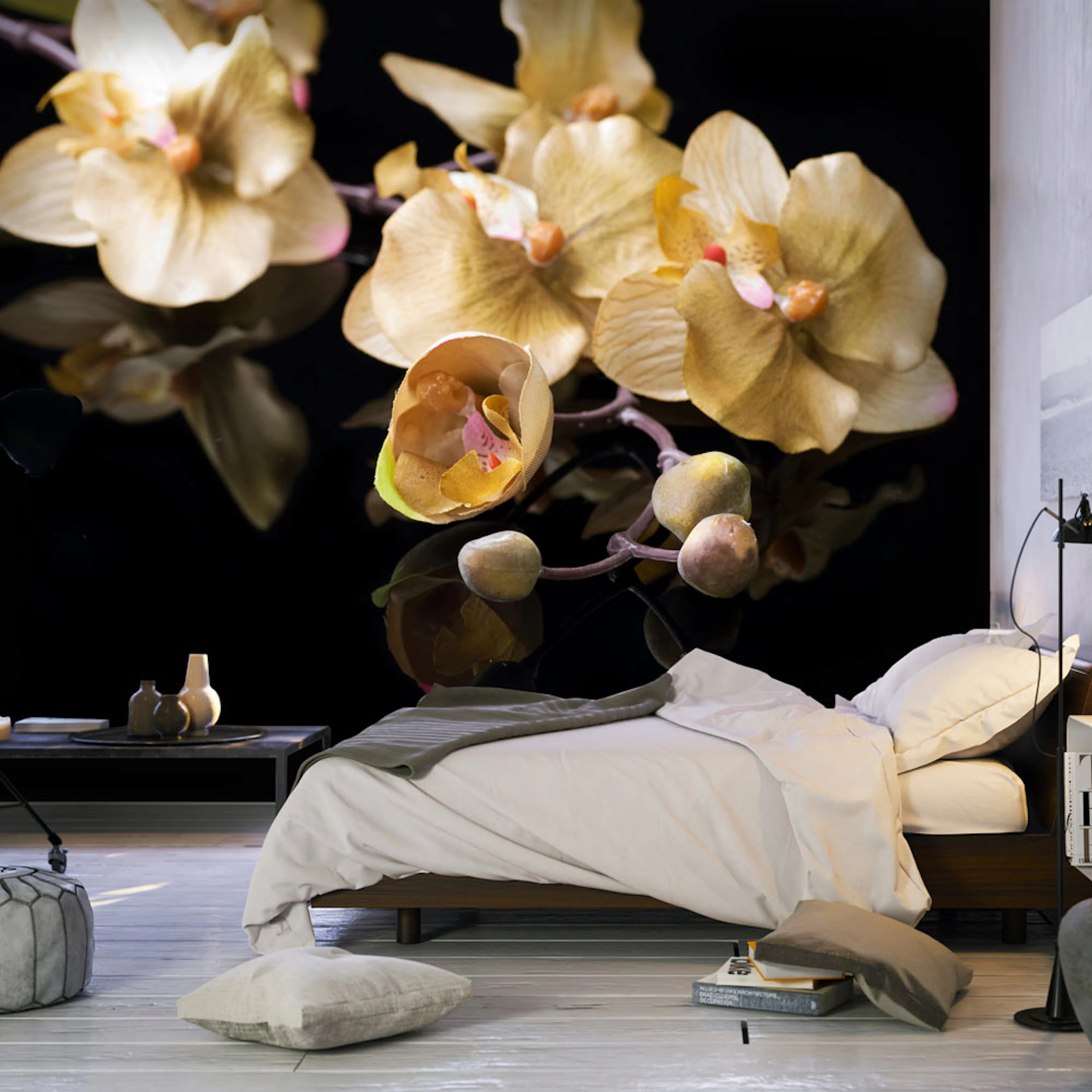 Fototapet Arkiio Orchids In Ecru Color