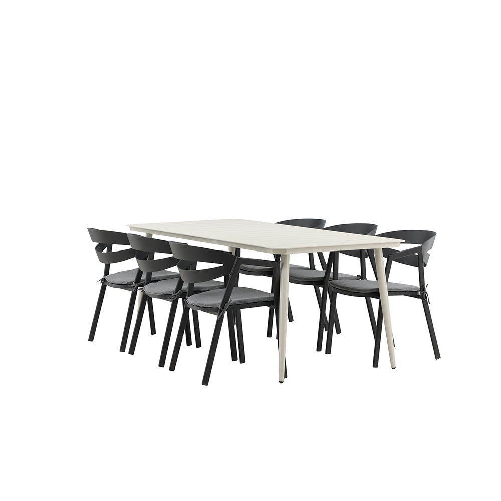 Matgrupp Venture Home Lina med 6 Slit Stolar