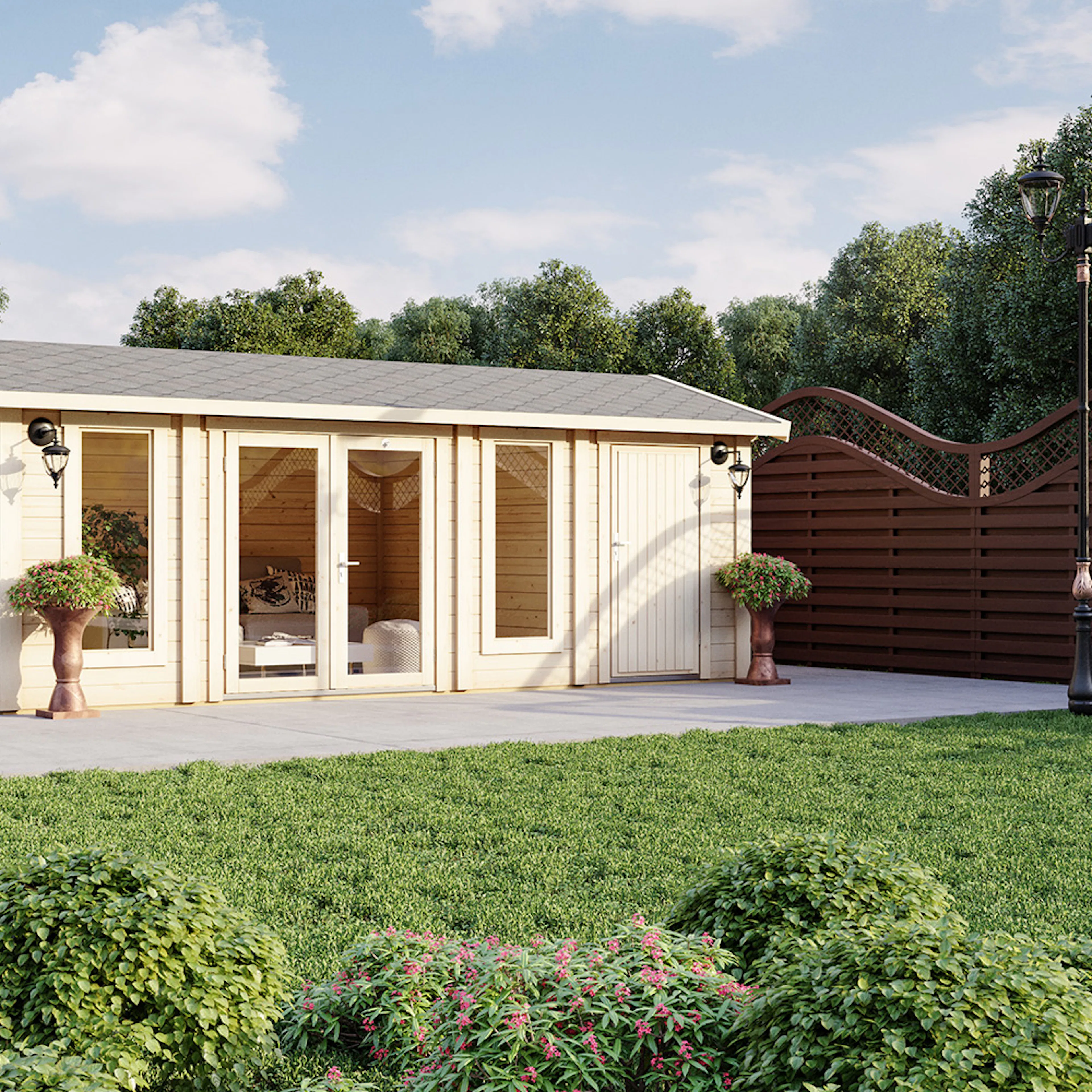 Attefallshus Luoman Lillevilla Kumpunen 18m² Komplett Stuga med Sadeltak