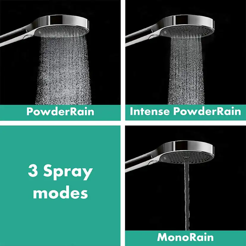 Handduschset Hansgrohe Rainfinity 130 3jet 125 cm Krom Krom, duschslang: 1,25 m