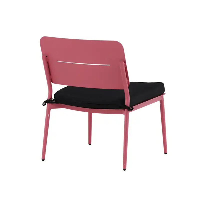 Lina lounge Chair - Pink / Black Cushion Rosa