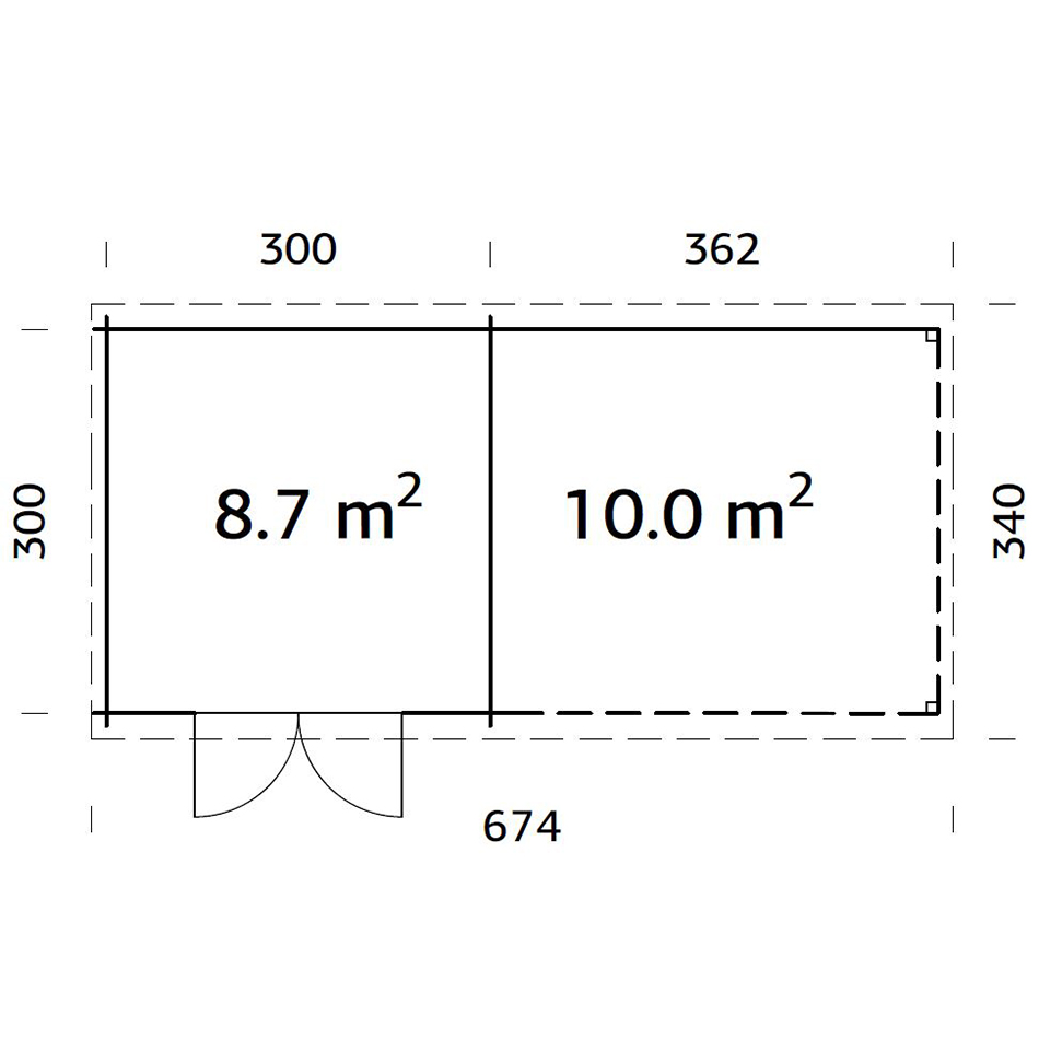 Stuga Palmako Ella 18,7 m2
