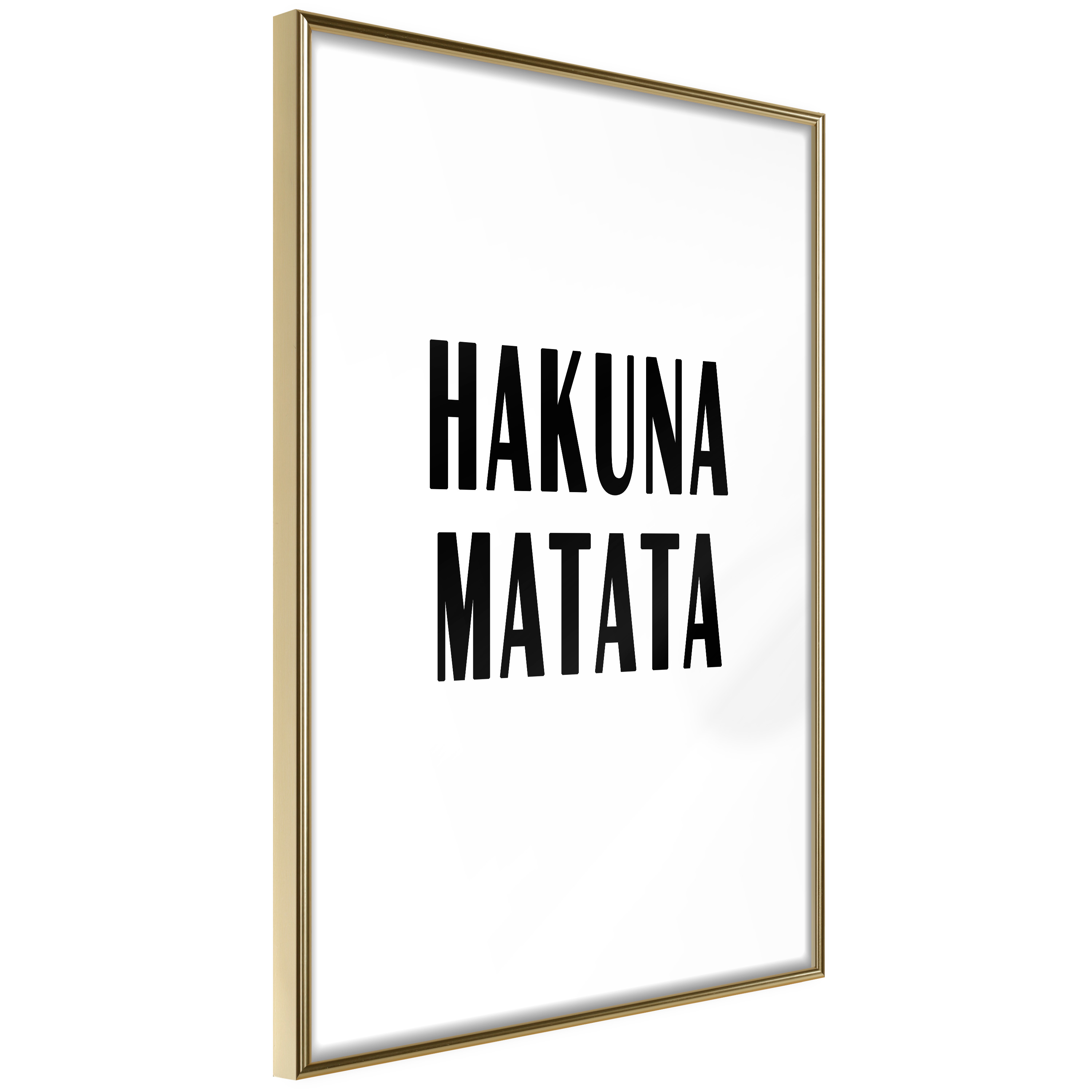 Affisch - Hakuna Matata [Poster] 30x45 Guld ram, 30x45 cm