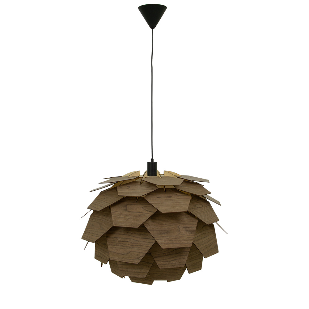 Carpatica Taklampa Ø60, Brun Fanér Brunbets