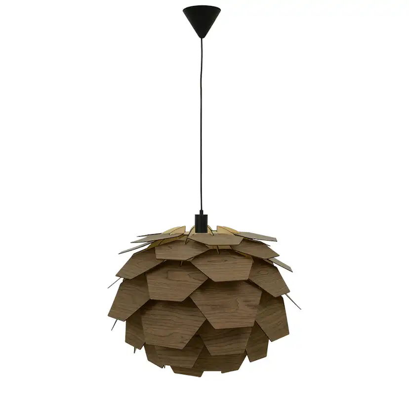 Carpatica Taklampa Ø60, Brun Fanér Brunbets