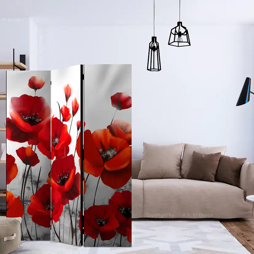 Rumsavdelare Arkiio Poppies In The Moonlight 135x172 cm