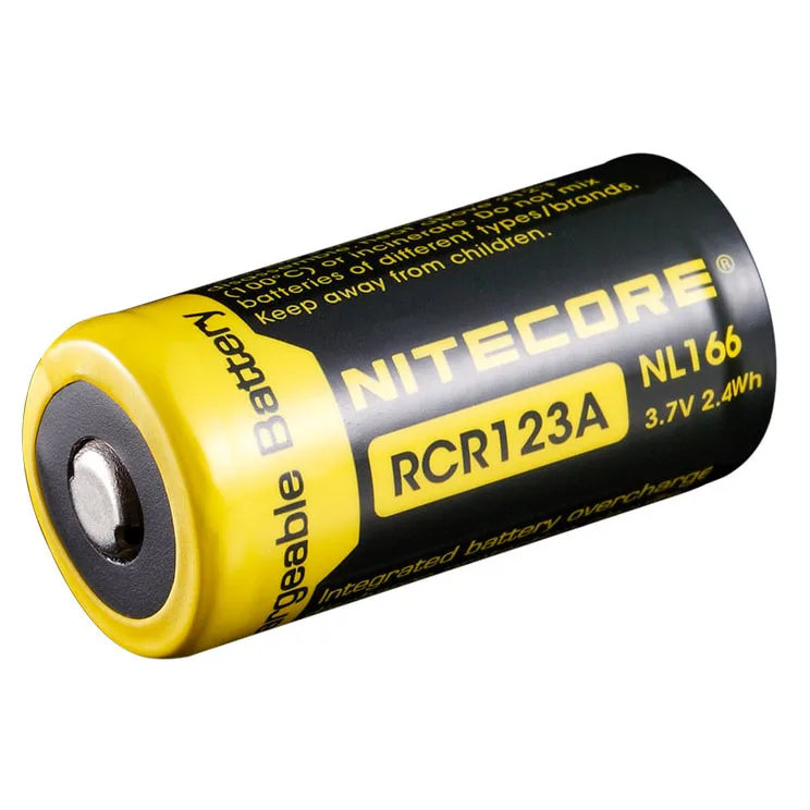 Batteri Nitecore NL166 CR123 2,7Wh Uppladdningsbart