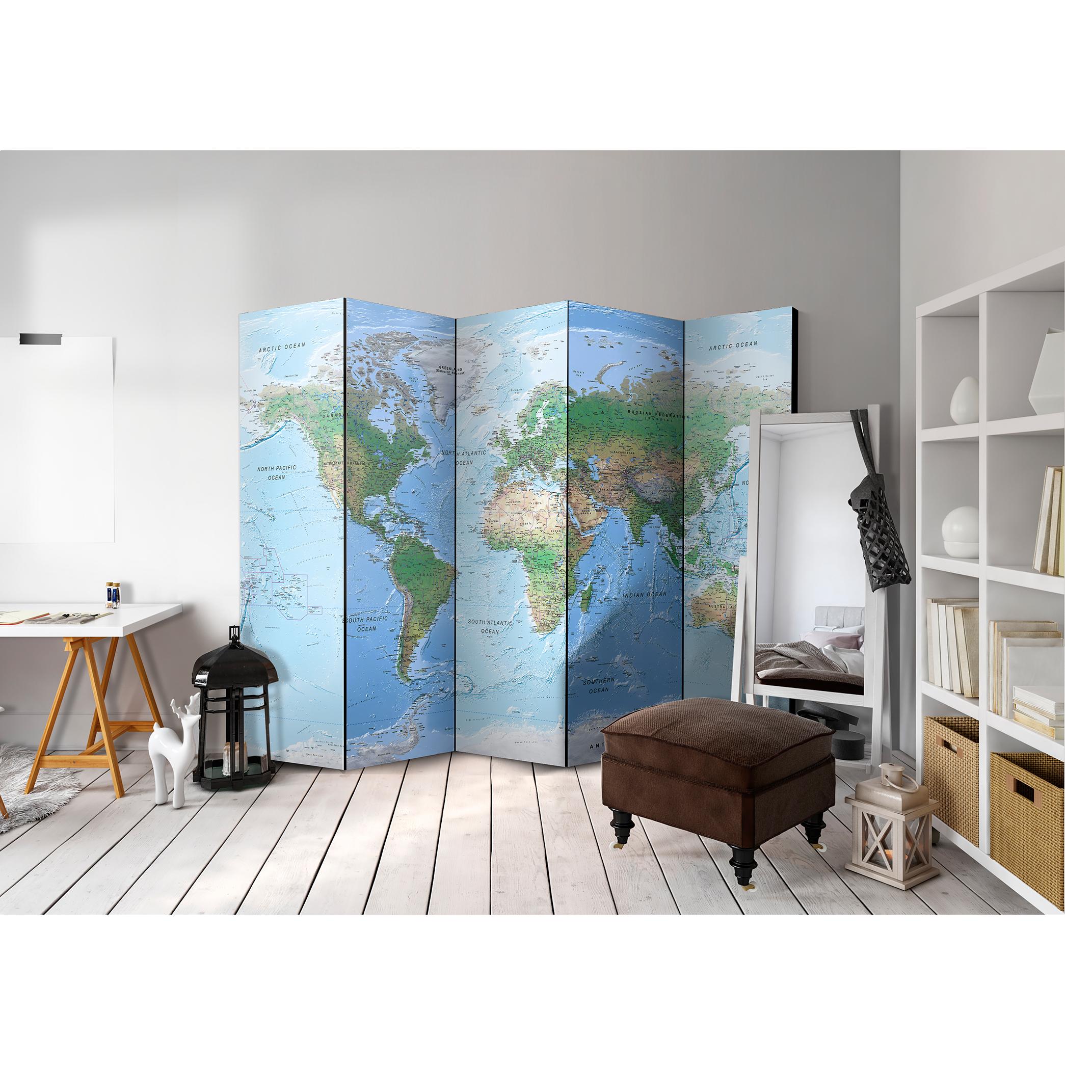 Rumsavdelare Arkiio World Map 225x172 cm