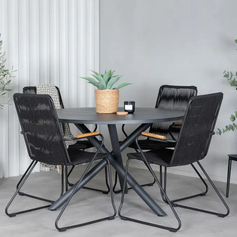 Matgrupp Venture Home Ande med 4 Boy Matstolar