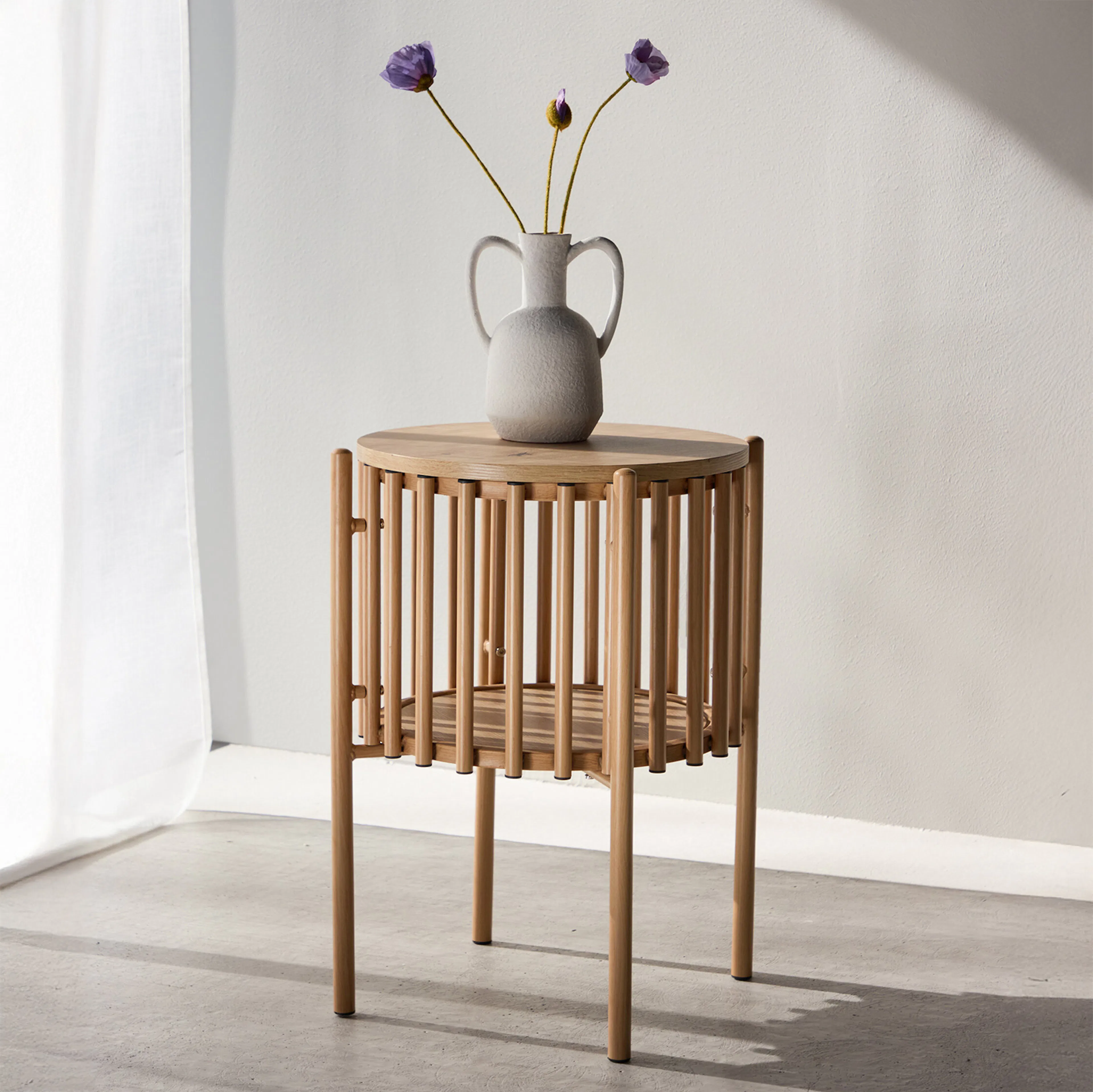 Sidobord Venture Home Rubbo Ø45x65 cm med Förvaring