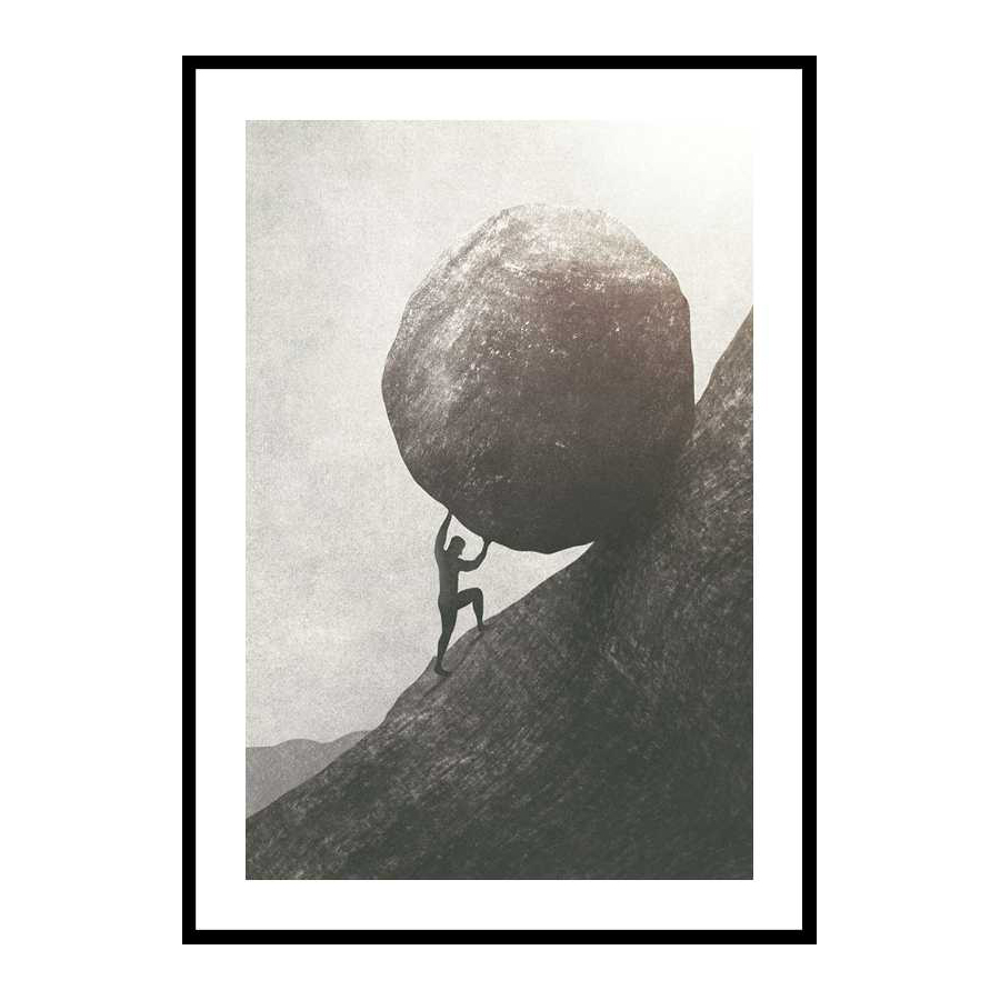 Poster Gallerix Pushing Uphill