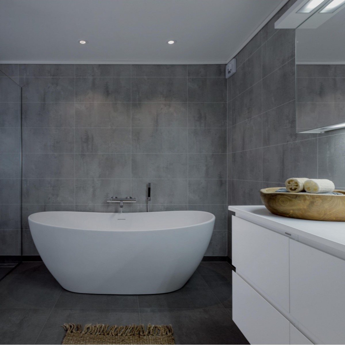 Våtrumsskiva BerryAlloc Cement Satin Finish 60x30