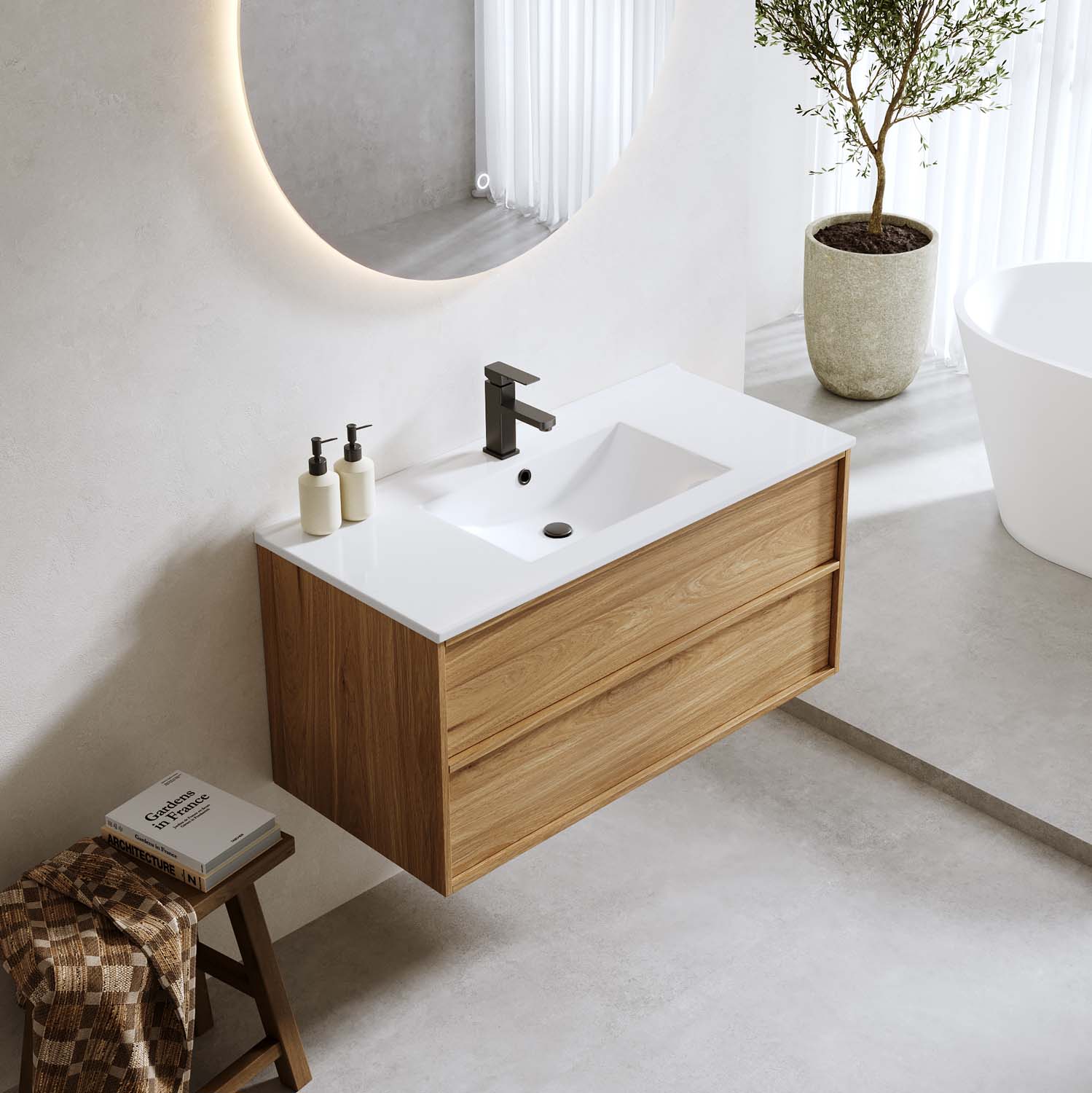 Tvättställsskåp Bathlife Charm med Tvättställ