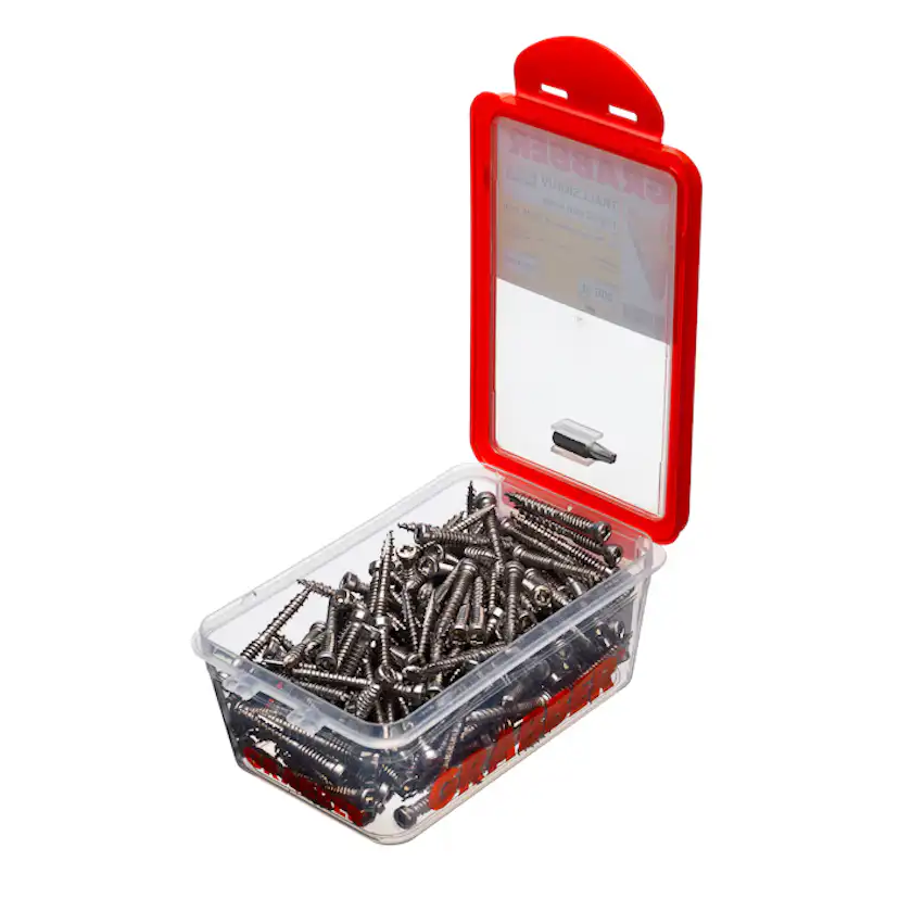 TRALLSKRUV 4,5 X 45 A2 200 ST Trallskruv Grabber TREX A2 ROSTFRI, 4,5 X 45