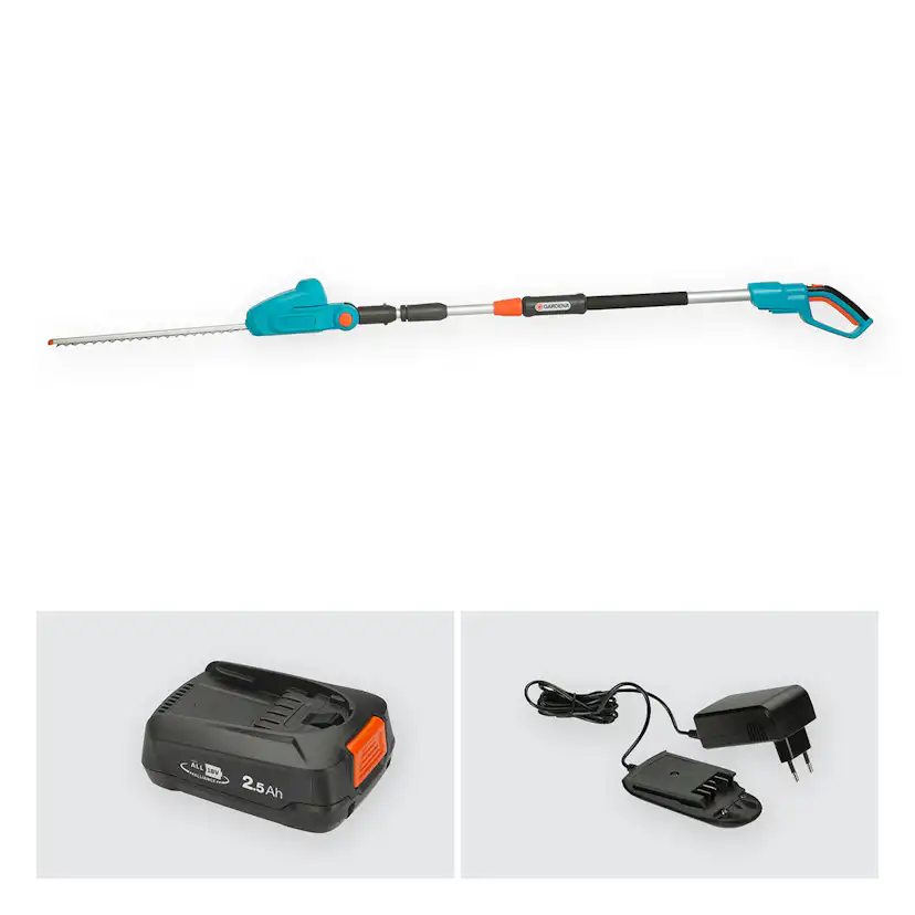 Teleskopisk Häcksax Gardena THS 42/18V P4A Komplett (2,5Ah batteri + standardladdare)