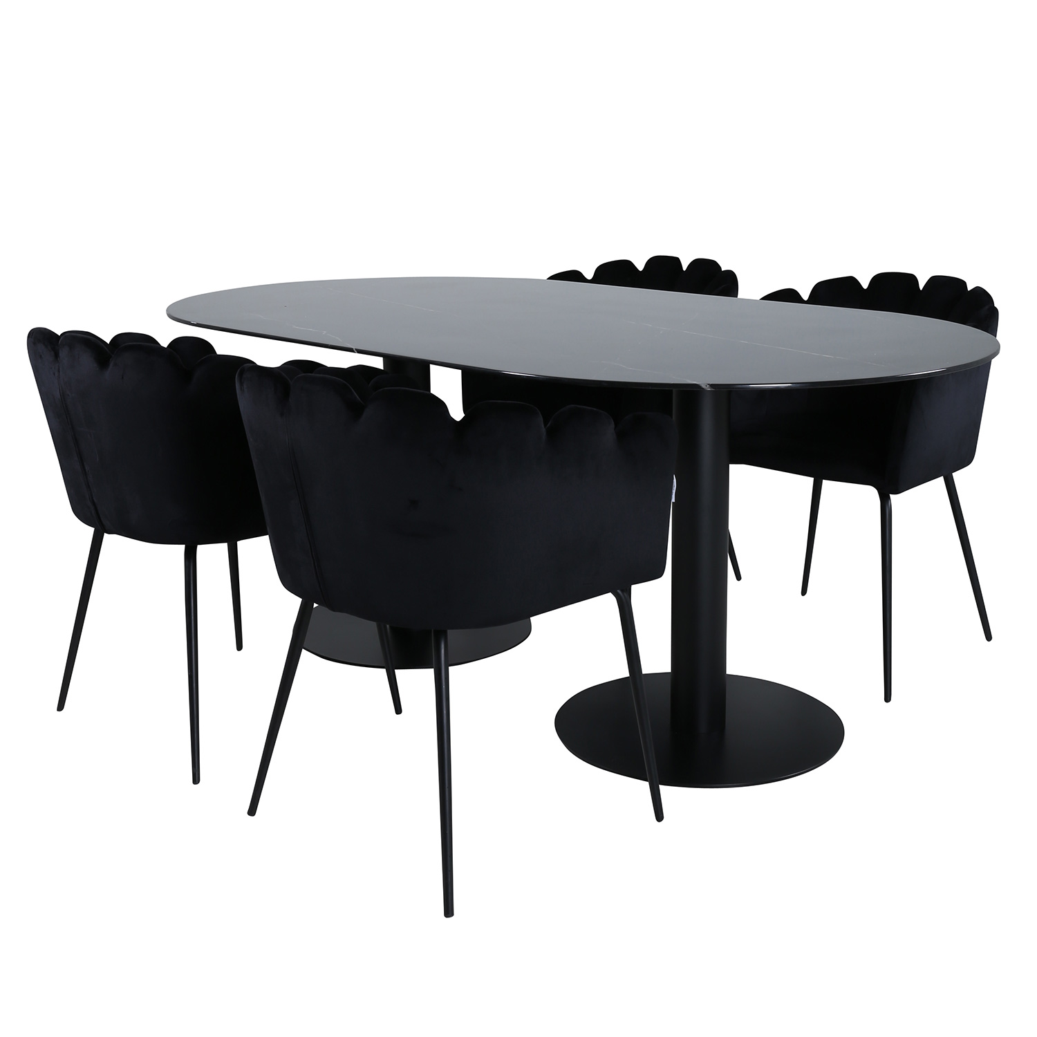 Matgrupp Venture Home Oslo med 4 Limhamn Stolar