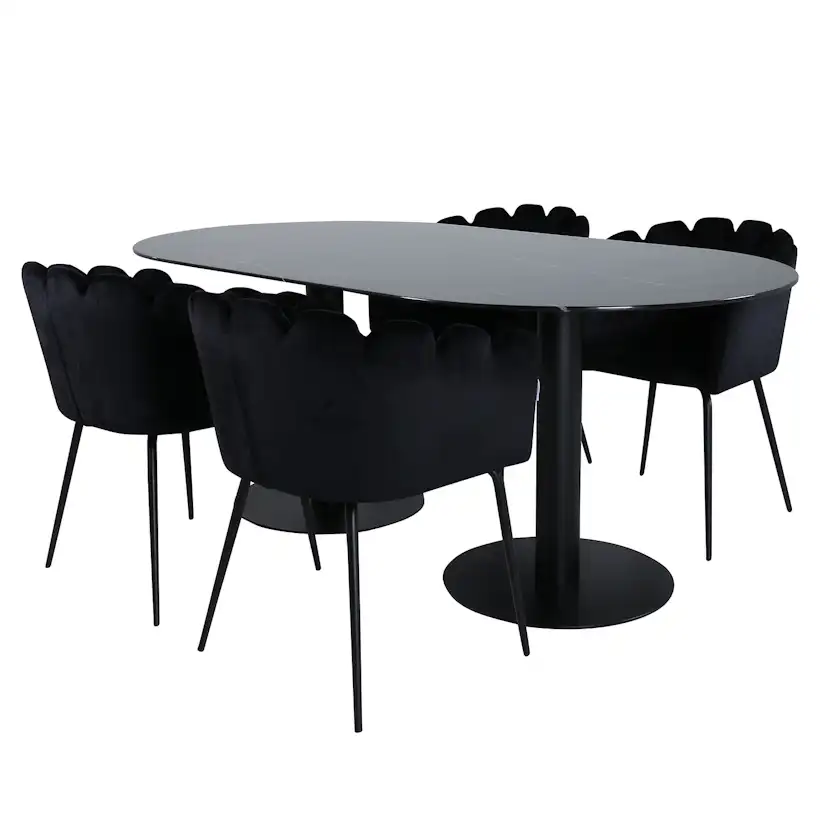 Matgrupp Venture Home Oslo med 4 Limhamn Stolar