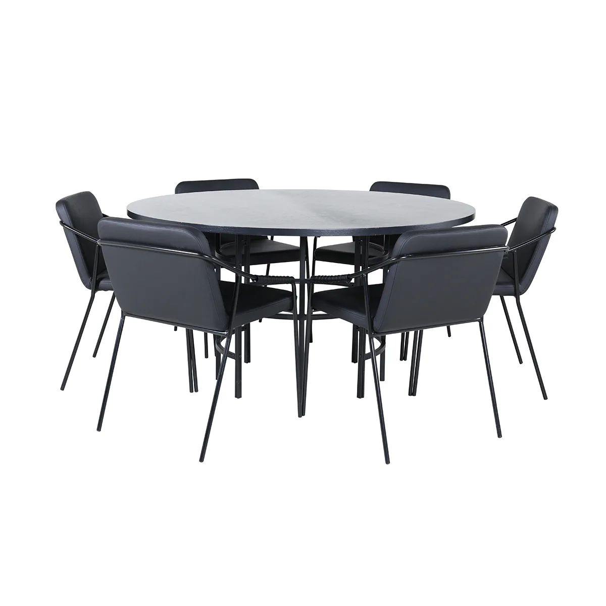 Matgrupp Venture Home Wien med 6 Tjärö Stolar Konstläder