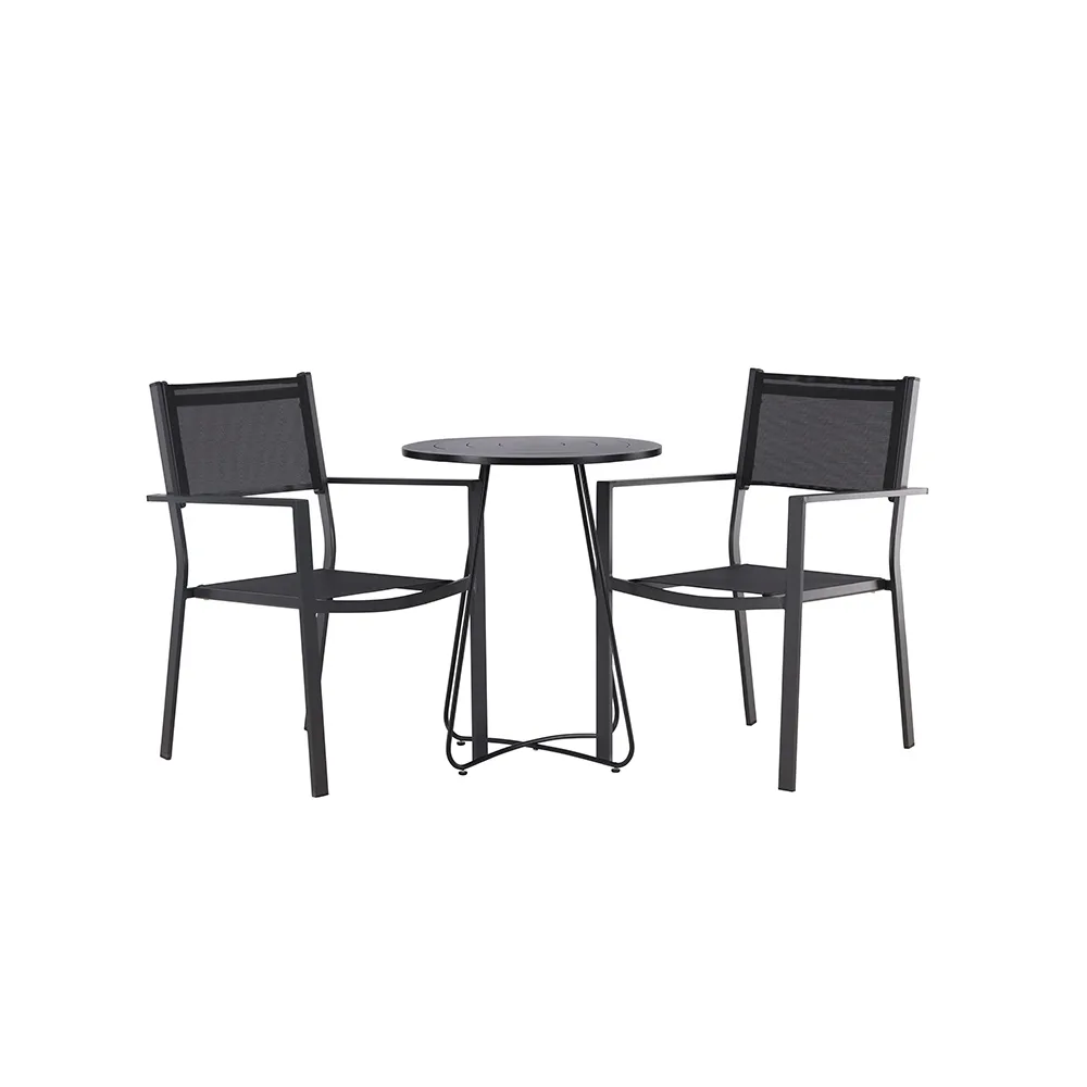 Bacong Cafetable Stål - Black / Round ø60** +Copacabana Stac Svart