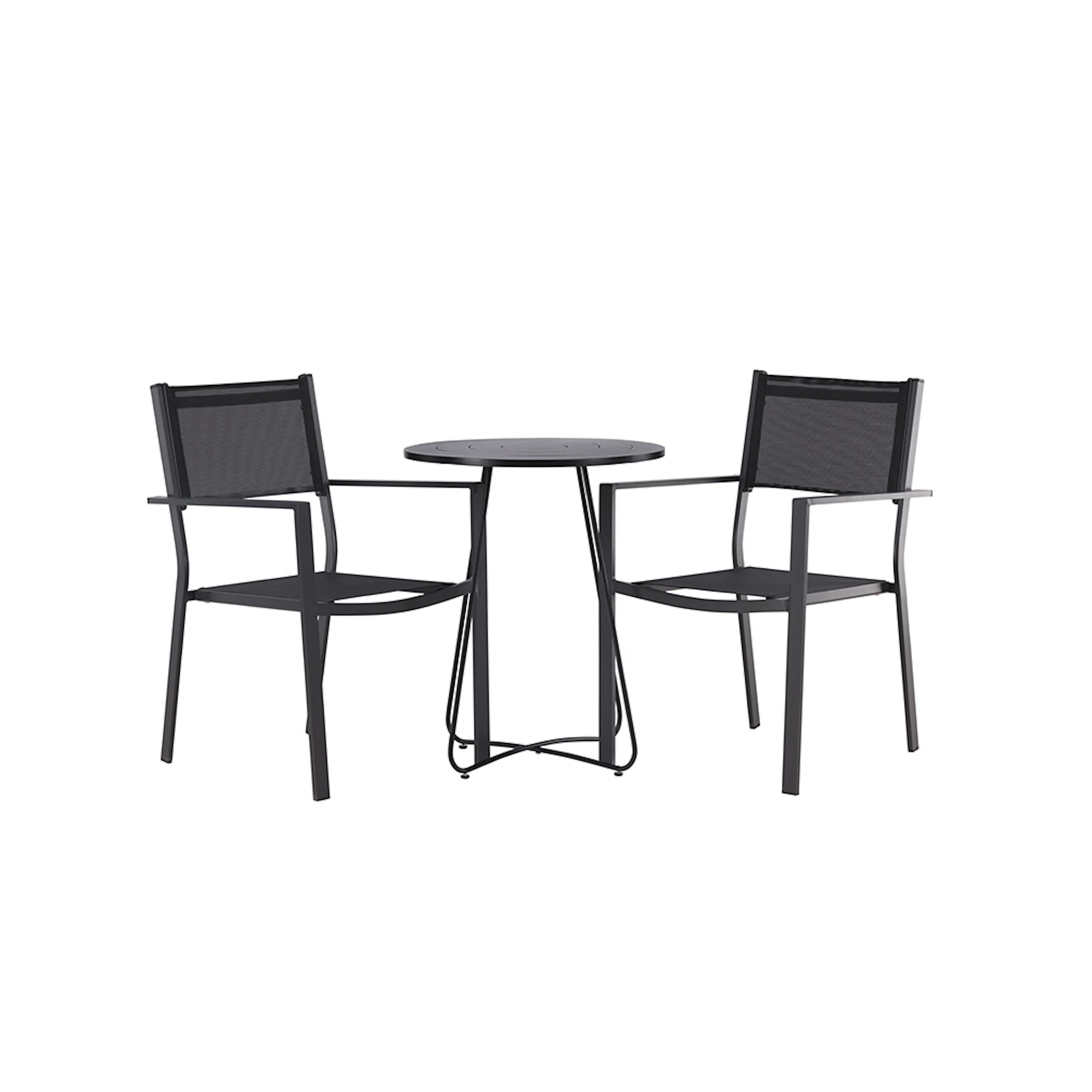 Bacong Cafetable Stål - Black / Round ø60** +Copacabana Stac Svart